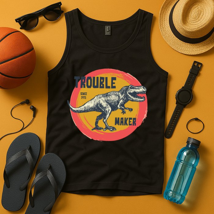 Trouble Maker T-Rex Since 1971 Tank Top