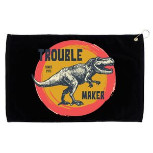 Trouble Maker T-Rex Since 1971 Grommeted Golf Towel