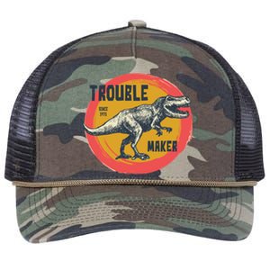 Trouble Maker T-Rex Since 1971 Retro Rope Trucker Hat Cap