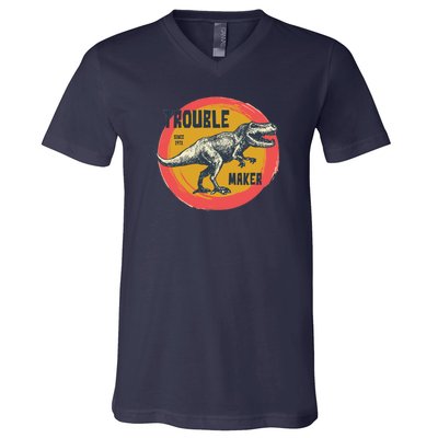 Trouble Maker T-Rex Since 1971 V-Neck T-Shirt