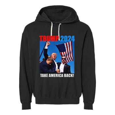 Trump Rally Pray For President Trump God Bless Trump Garment-Dyed Fleece Hoodie