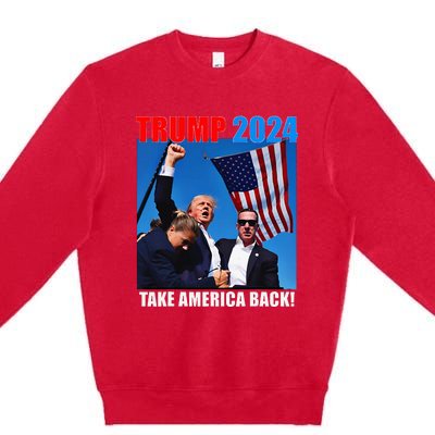 Trump Rally Pray For President Trump God Bless Trump Premium Crewneck Sweatshirt