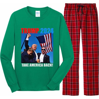 Trump Rally Pray For President Trump God Bless Trump Long Sleeve Pajama Set