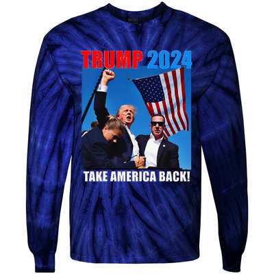 Trump Rally Pray For President Trump God Bless Trump Tie-Dye Long Sleeve Shirt