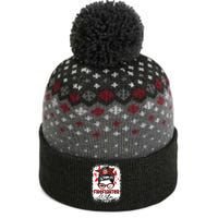 The Red Proud Firefighter Fireman Wife Messy Bun Hair The Baniff Cuffed Pom Beanie