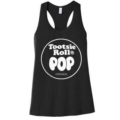 Tootsie Roll Pops Orange Funny Candy Group Halloween Costume Women's Racerback Tank