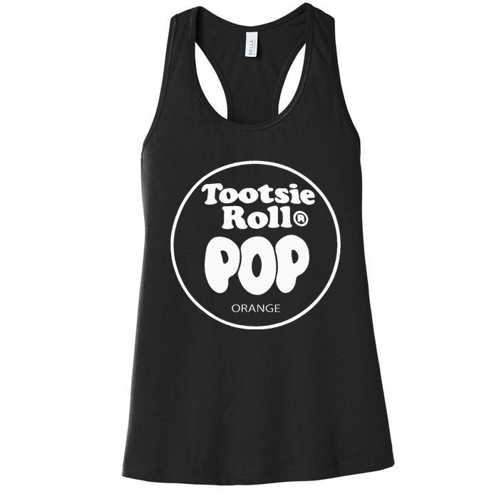 Tootsie Roll Pops Orange Funny Candy Group Halloween Costume Women's Racerback Tank