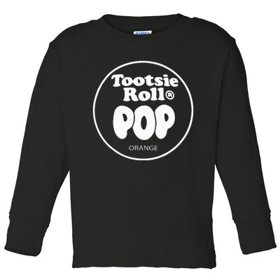 Tootsie Roll Pops Orange Funny Candy Group Halloween Costume Toddler Long Sleeve Shirt