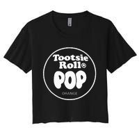 Tootsie Roll Pops Orange Funny Candy Group Halloween Costume Women's Crop Top Tee