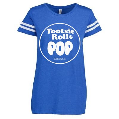 Tootsie Roll Pops Orange Funny Candy Group Halloween Costume Enza Ladies Jersey Football T-Shirt