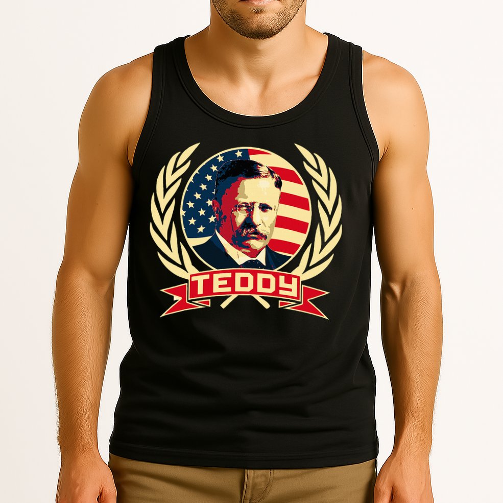 Theodore Roosevelt. President Teddy. American Stars. Tank Top