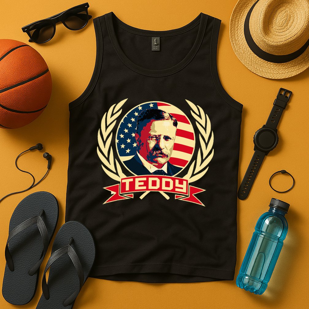 Theodore Roosevelt. President Teddy. American Stars. Tank Top