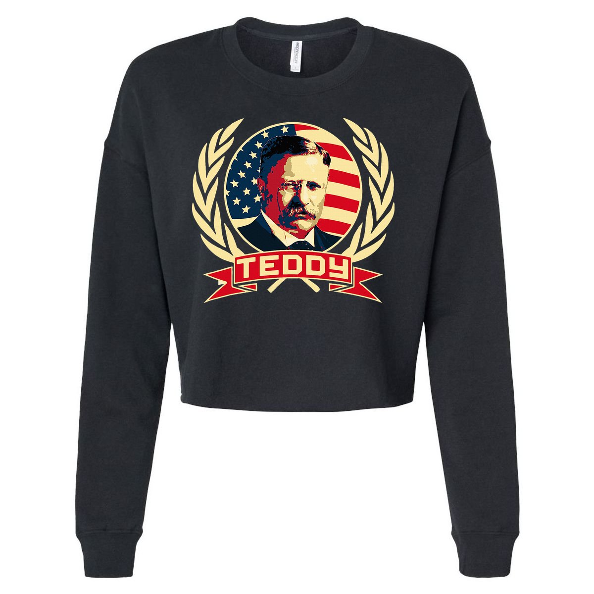 Theodore Roosevelt. President Teddy. American Stars. Cropped Pullover Crew