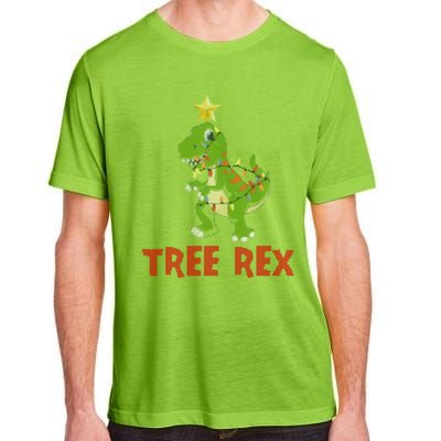 Tree Rex Pyjamas Xmas Lights Christmas Dinosaur Gift Adult ChromaSoft Performance T-Shirt