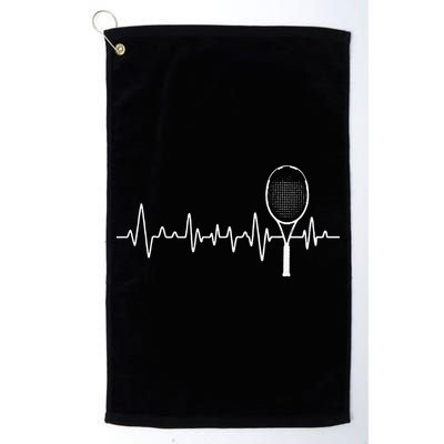 Tennis Racket Pulse Heartbeat EKG Tournament Sports Lover Golf Towel