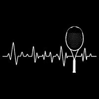 Tennis Racket Pulse Heartbeat EKG Tournament Sports Lover Women's V-Neck T-Shirt