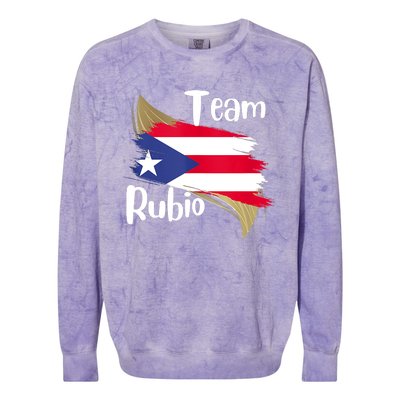 Team Rubio Puerto Rico PR Flag Pride Colorblast Crewneck Sweatshirt