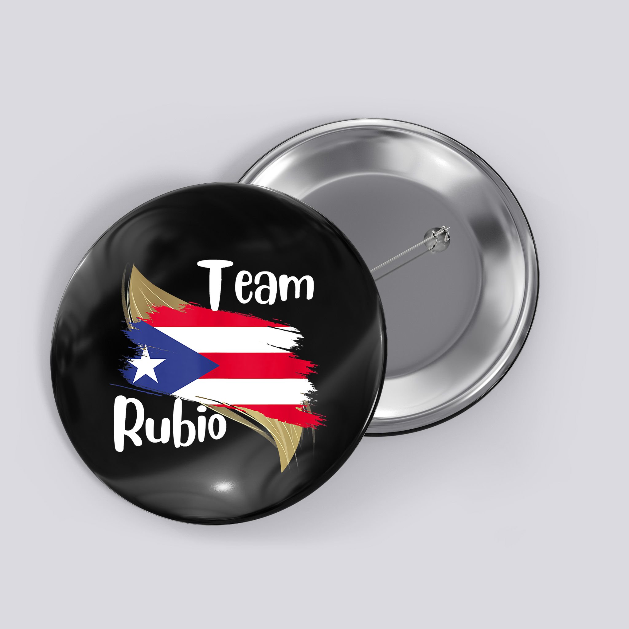 Team Rubio Puerto Rico PR Flag Pride Button