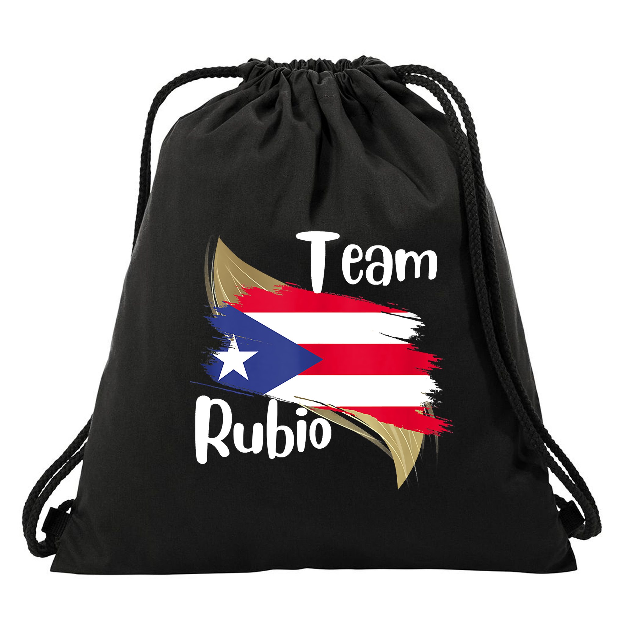 Team Rubio Puerto Rico PR Flag Pride Drawstring Bag