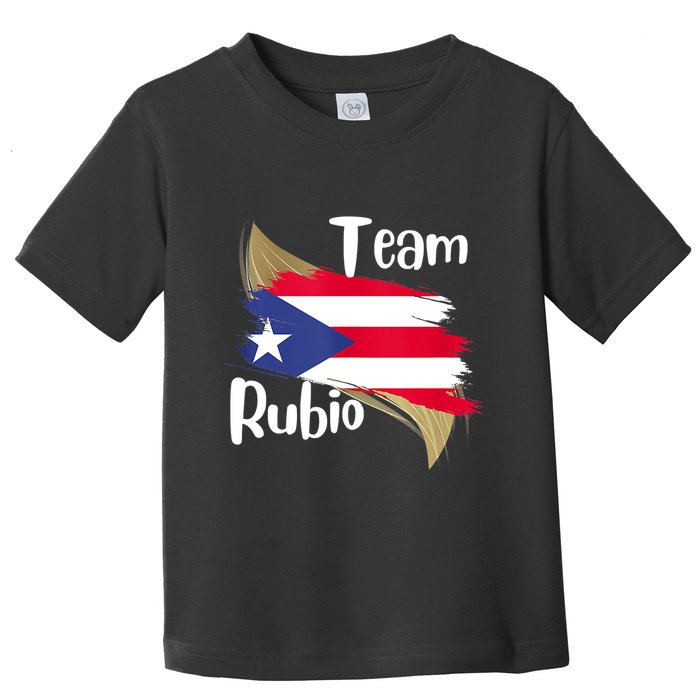 Team Rubio Puerto Rico PR Flag Pride Toddler T-Shirt