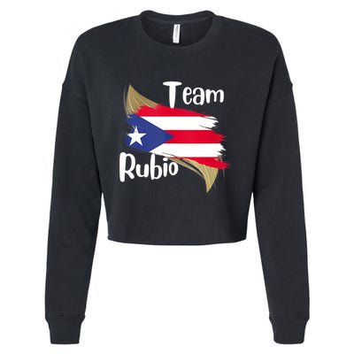 Team Rubio Puerto Rico PR Flag Pride Cropped Pullover Crew