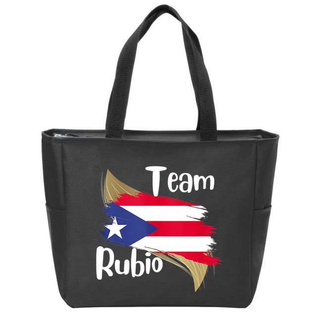 Team Rubio Puerto Rico PR Flag Pride Zip Tote Bag