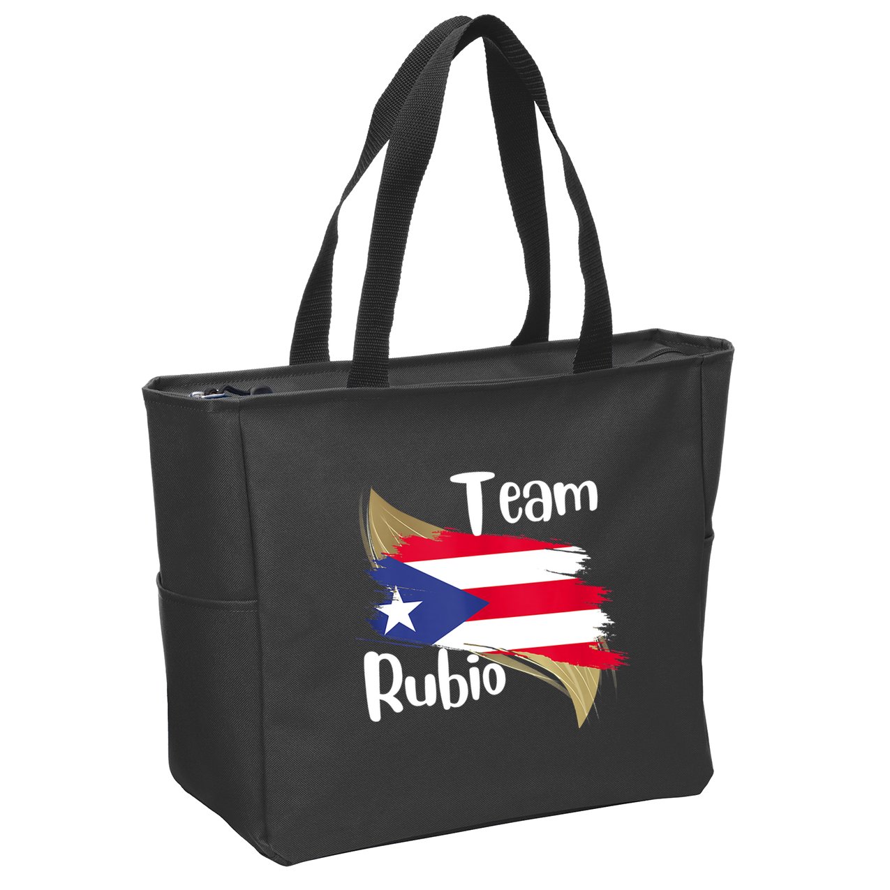 Team Rubio Puerto Rico PR Flag Pride Zip Tote Bag