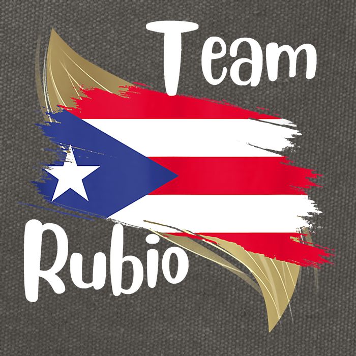 Team Rubio Puerto Rico PR Flag Pride Cotton Canvas Backpack
