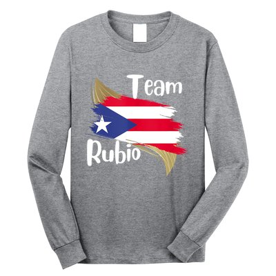 Team Rubio Puerto Rico PR Flag Pride Long Sleeve Shirt