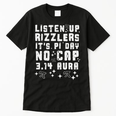 Teacher Rizzlers Pi Day Show No Cap Brainrot Funny Pi Day Tall T-Shirt