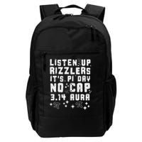 Teacher Rizzlers Pi Day Show No Cap Brainrot Funny Pi Day Daily Commute Backpack