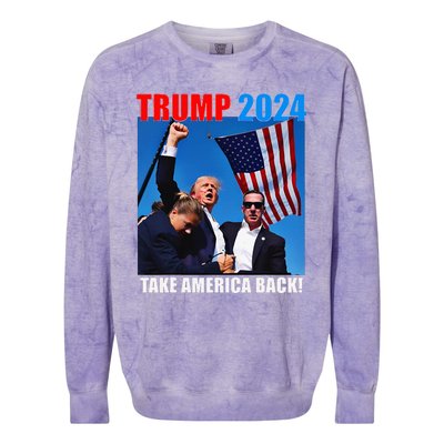 Trump Rally Pray For President Trump God Bless Trump Colorblast Crewneck Sweatshirt