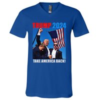 Trump Rally Pray For President Trump God Bless Trump V-Neck T-Shirt