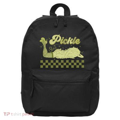 Trendy Retro Pickle Slut Funny Food Apparel Canned Pickle 16 in Basic Backpack