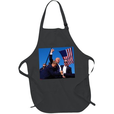 Trump Rally Pray For President Trump God Bless Trump Full-Length Apron With Pockets