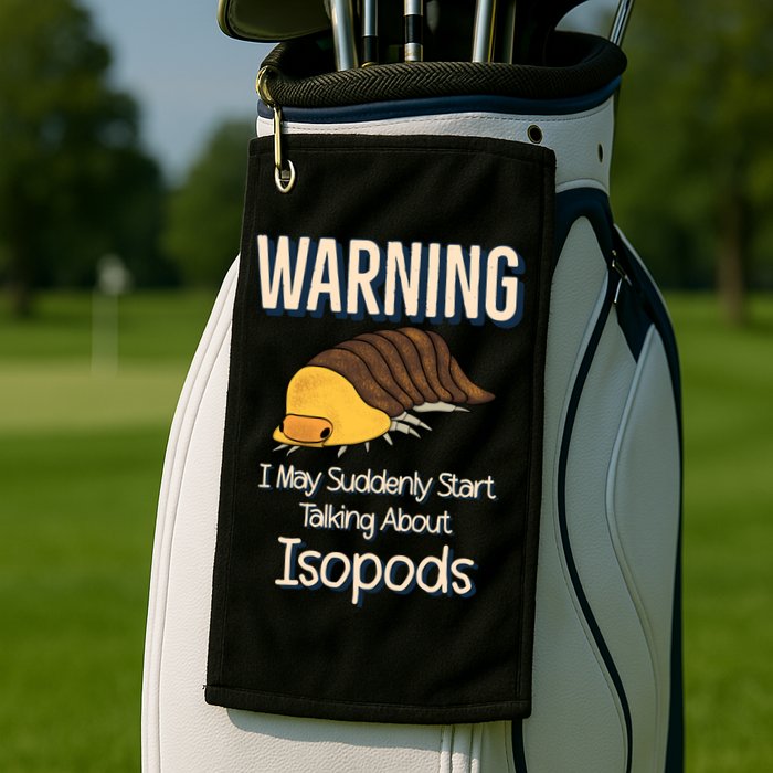 Terrarium Roly Poly Pill Bug Lover Funny Rubber Ducky Isopod Golf Towel