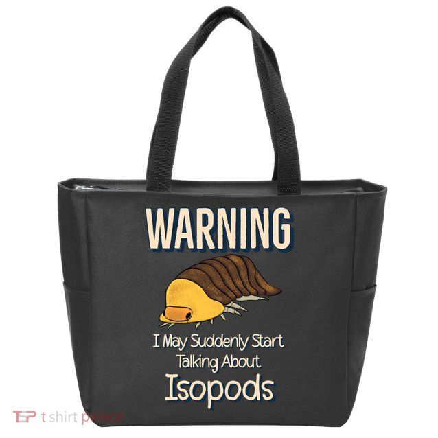 Terrarium Roly Poly Pill Bug Lover Funny Rubber Ducky Isopod Zip Tote Bag