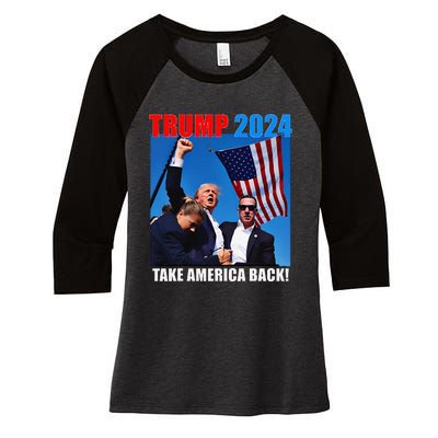 Trump Rally Pray For President Trump God Bless Trump Women's Tri-Blend 3/4-Sleeve Raglan Shirt