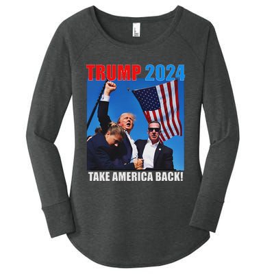 Trump Rally Pray For President Bold Design Women's Perfect Tri Tunic Long Sleeve Shirt