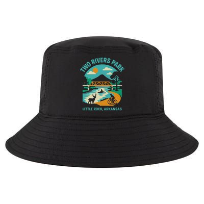 Two Rivers Park In Little Rock Arkansas Bridge View Gift Cool Comfort Performance Bucket Hat