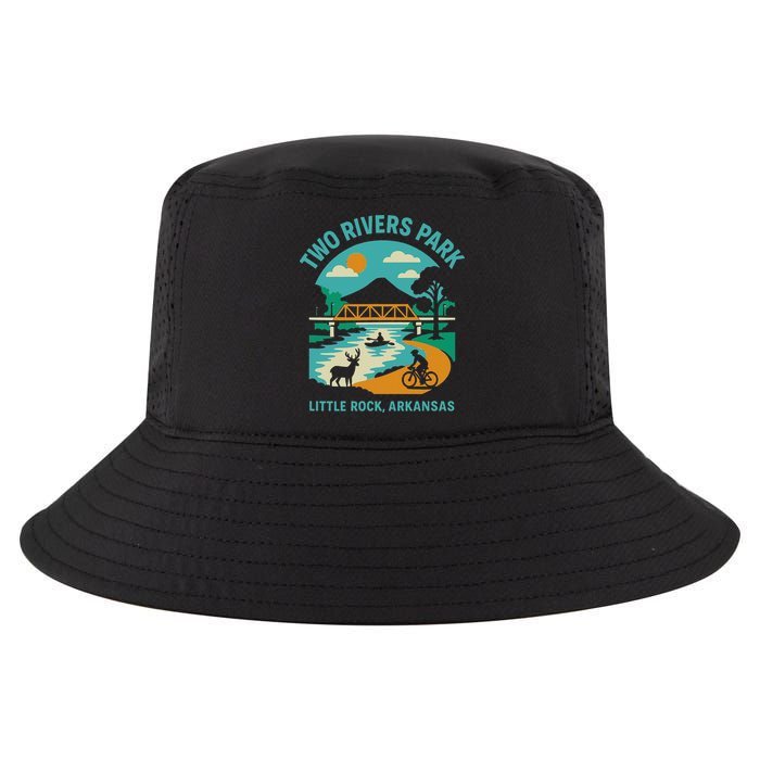 Two Rivers Park In Little Rock Arkansas Bridge View Gift Cool Comfort Performance Bucket Hat
