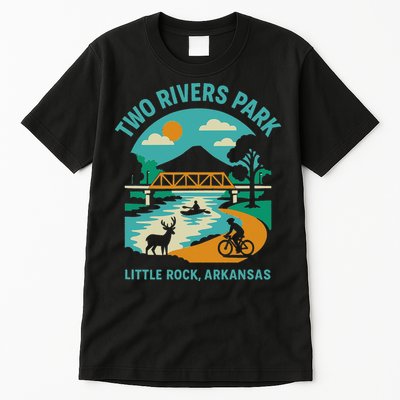 Two Rivers Park In Little Rock Arkansas Bridge View Gift Tall T-Shirt