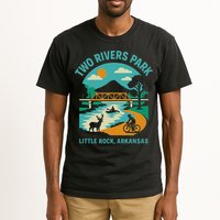 Two Rivers Park In Little Rock Arkansas Bridge View Gift Tall T-Shirt