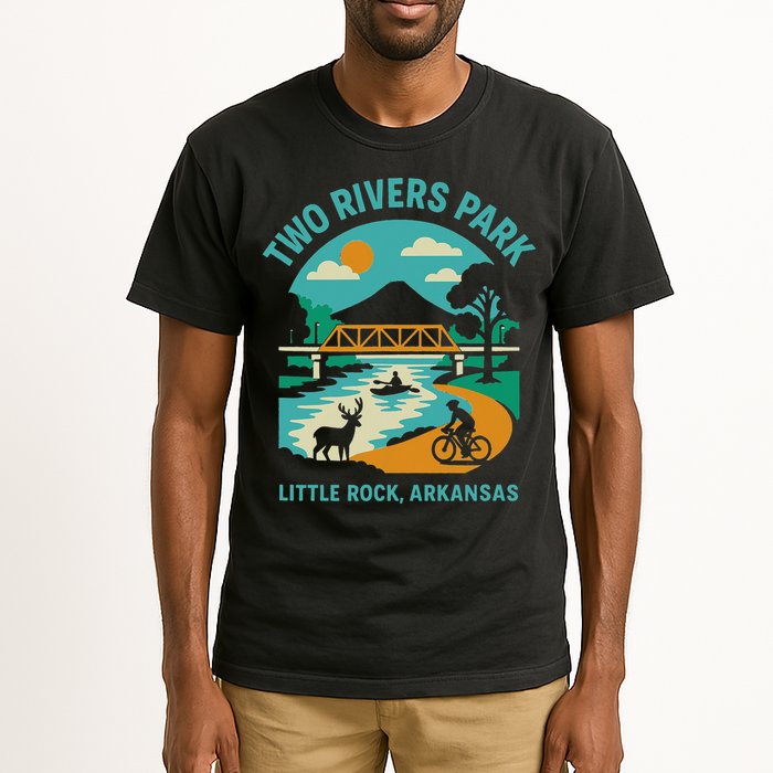 Two Rivers Park In Little Rock Arkansas Bridge View Gift Tall T-Shirt