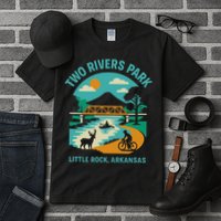 Two Rivers Park In Little Rock Arkansas Bridge View Gift Tall T-Shirt