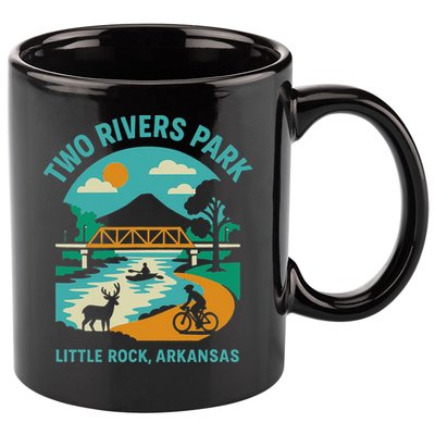 Two Rivers Park In Little Rock Arkansas Bridge View Gift 11oz C Handle Ceramic Mug
