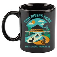 Two Rivers Park In Little Rock Arkansas Bridge View Gift 11oz C Handle Ceramic Mug