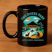 Two Rivers Park In Little Rock Arkansas Bridge View Gift 11oz C Handle Ceramic Mug