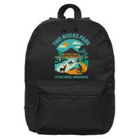 Two Rivers Park In Little Rock Arkansas Bridge View Gift 16 in Basic Backpack