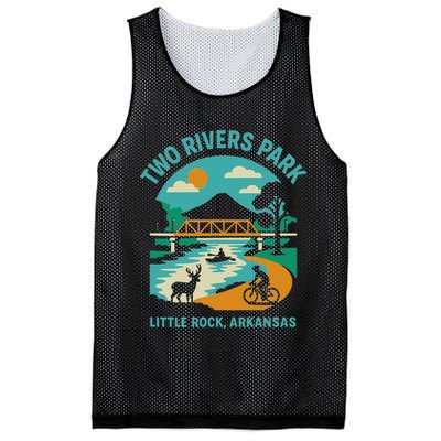 Two Rivers Park In Little Rock Arkansas Bridge View Gift Mesh Reversible Basketball Jersey Tank